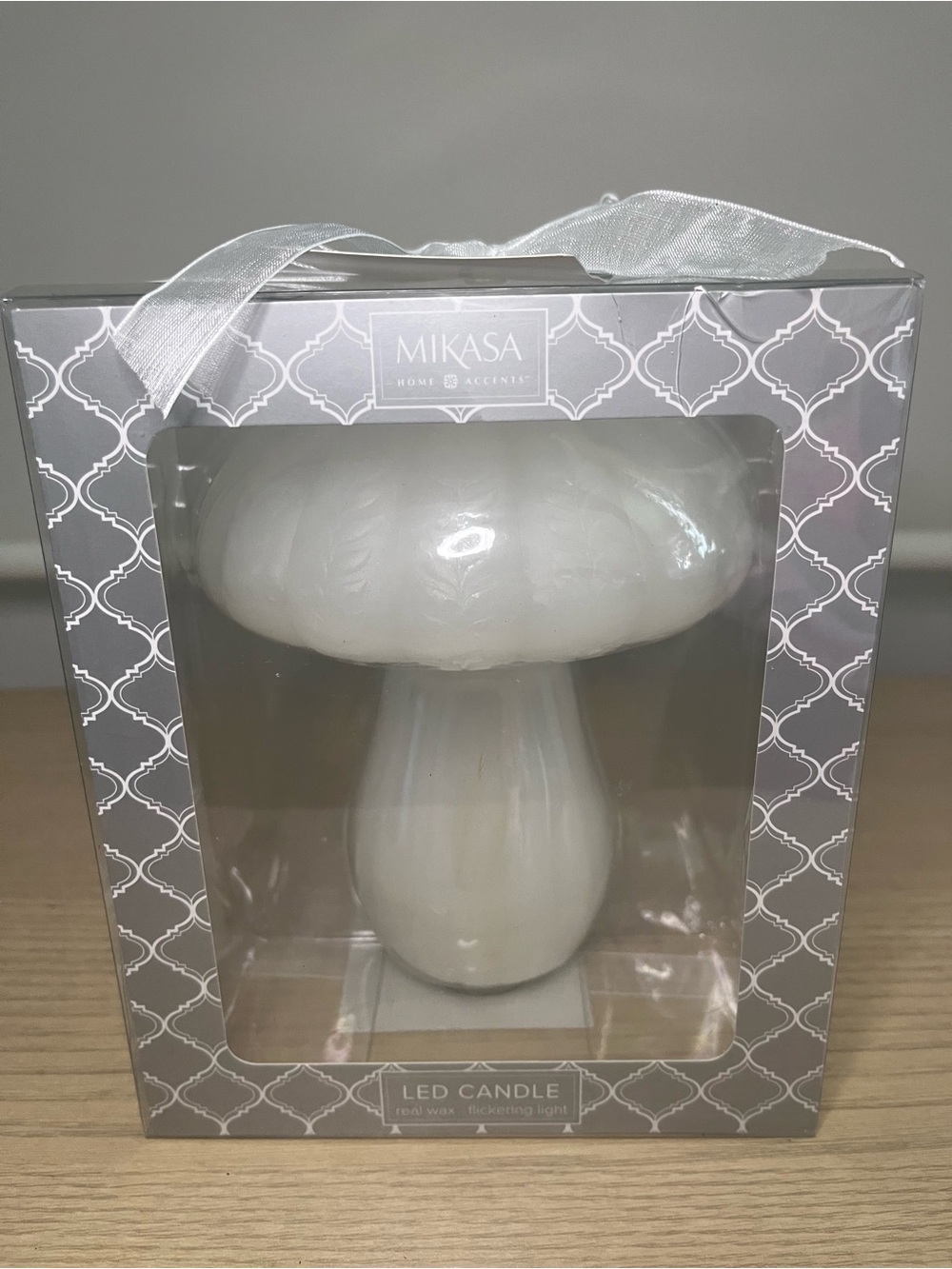 Mikasa Mushroom LED Flameless Candle Figurine Flickering Light NIB